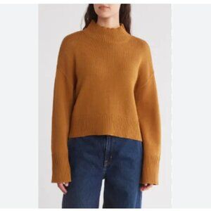 Melrose and Market Mock Neck Wide Sleeve Crop Pullover Medium